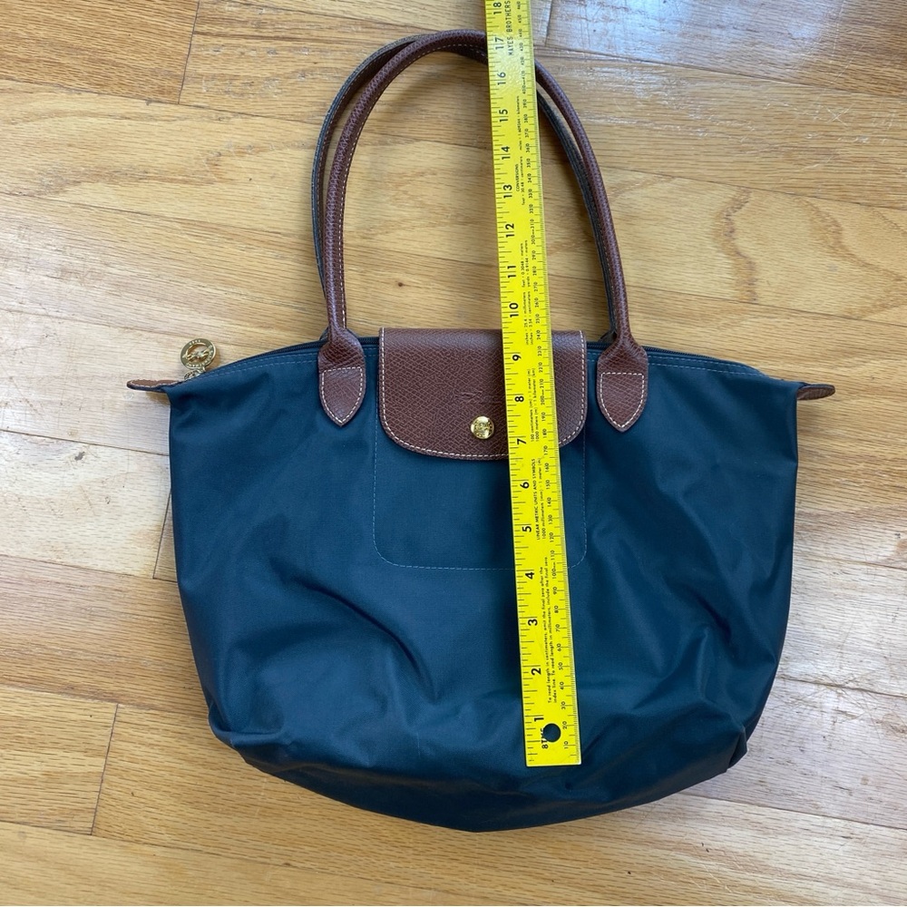 Longchamp gray and Brown Le Pliage Tote - Picture 6 of 11